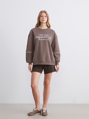 Sweatshirt KAHVERENGİ