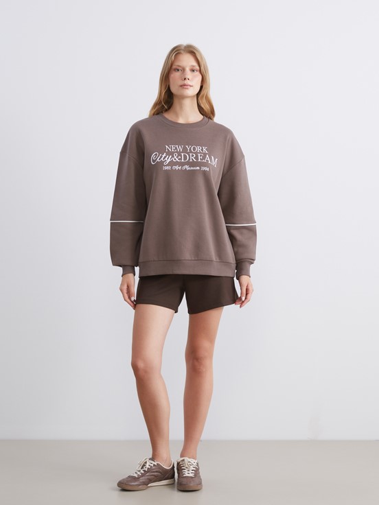 Sweatshirt KAHVERENGİ