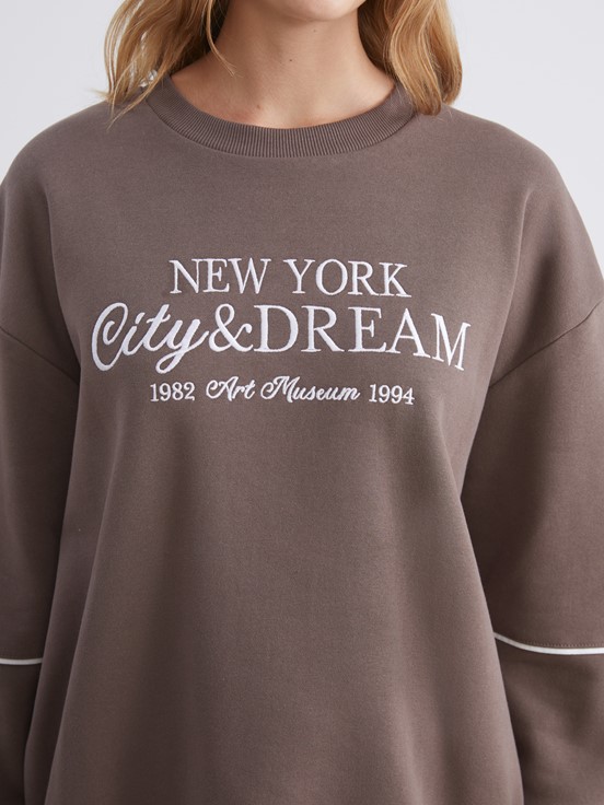 Sweatshirt KAHVERENGİ