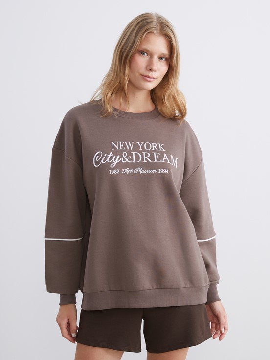 Sweatshirt KAHVERENGİ