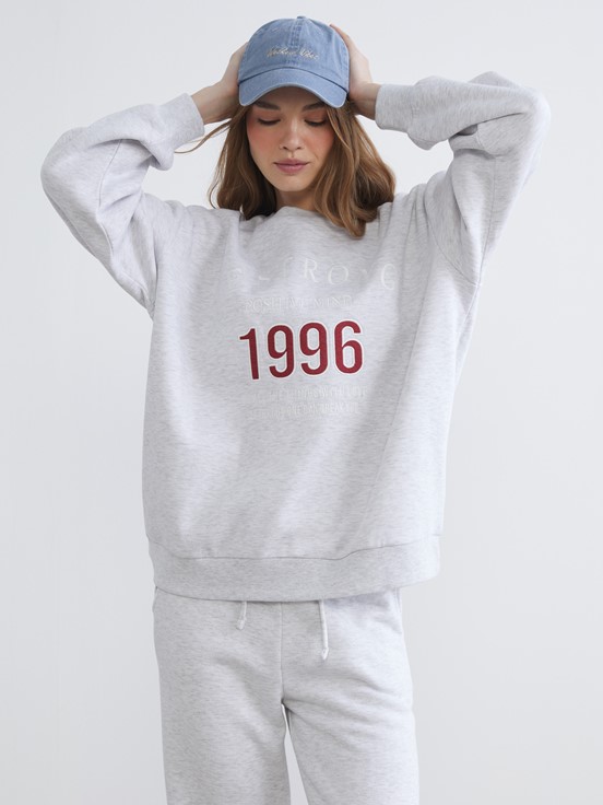 Sweatshirt AÇIK GRİ MELANJ