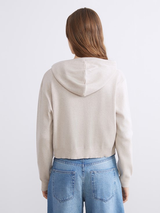 Fermuarlı Sweatshirt AÇIK BEJ