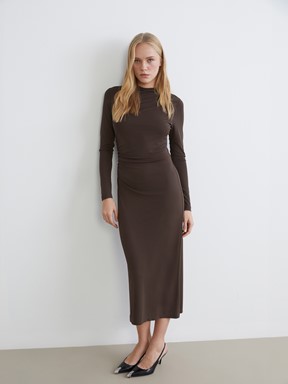 Elbise KOYU KAHVERENGİ