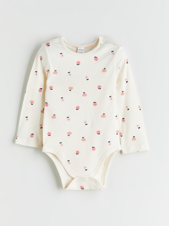 Çıtçıtlı Body EKRU BASKILI
