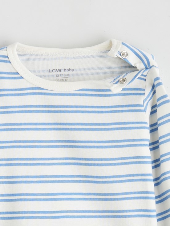 Çıtçıtlı Body AÇIK BEJ BASKILI