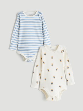 Çıtçıtlı Body AÇIK BEJ BASKILI