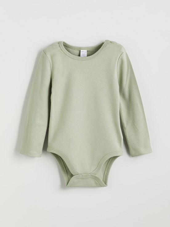 Çıtçıtlı Body AÇIK BEJ BASKILI