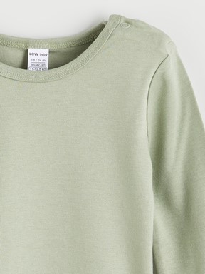 Çıtçıtlı Body AÇIK BEJ BASKILI