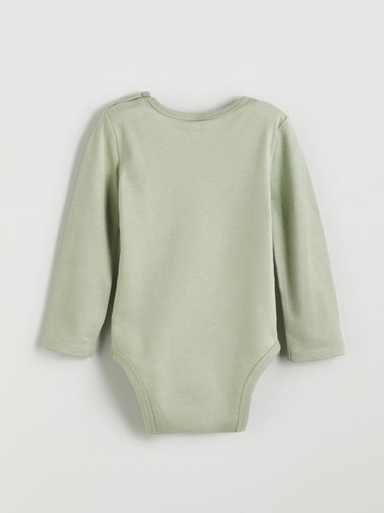 Çıtçıtlı Body AÇIK BEJ BASKILI