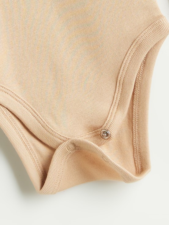 Çıtçıtlı Body AÇIK BEJ BASKILI