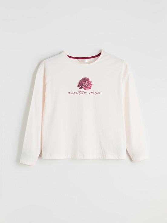 Pijama Takım KOYU KIRMIZI BASKILI