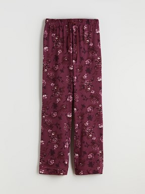 Pijama Takım KOYU KIRMIZI BASKILI