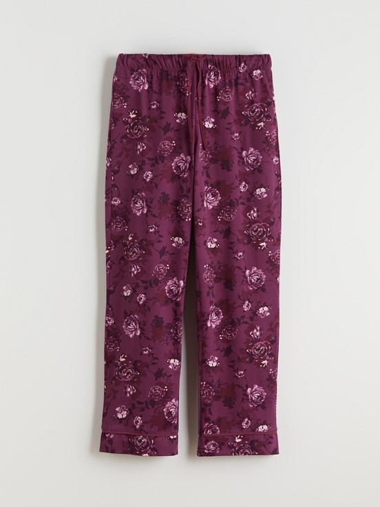 Pijama Takım KOYU KIRMIZI BASKILI