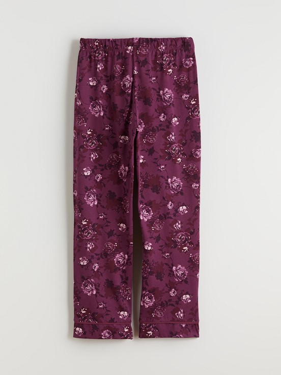 Pijama Takım KOYU KIRMIZI BASKILI