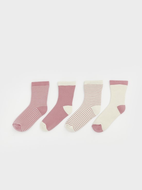 Soket Çorap KOYU PEMBE ÇİZGİLİ