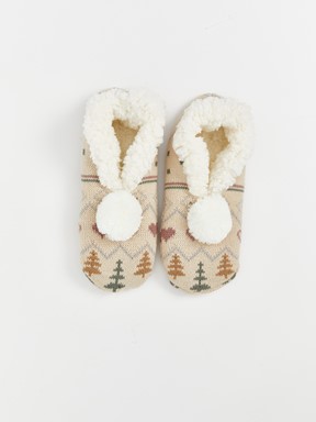 Ev Çorabı BEJ MELANJ