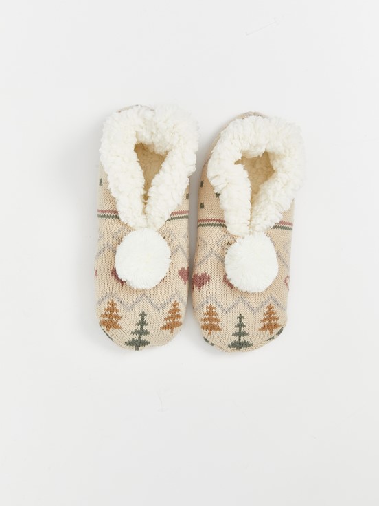 Ev Çorabı BEJ MELANJ