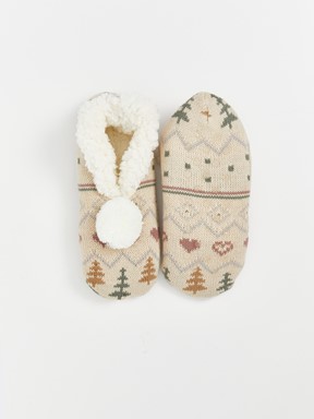 Ev Çorabı BEJ MELANJ