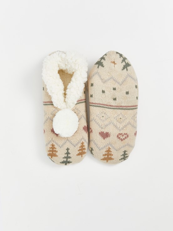 Ev Çorabı BEJ MELANJ