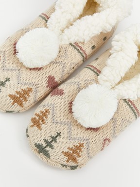 Ev Çorabı BEJ MELANJ