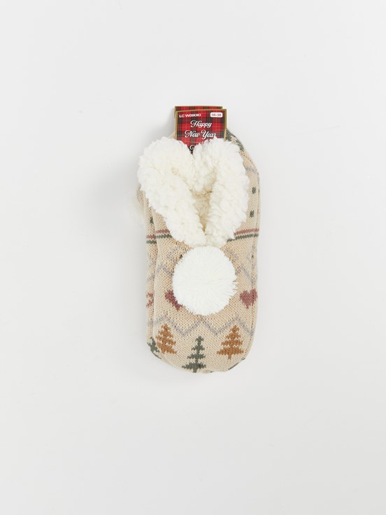 Ev Çorabı BEJ MELANJ