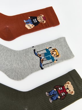 Soket Çorap KARIŞIK RENK İPLİĞİ BOYALI