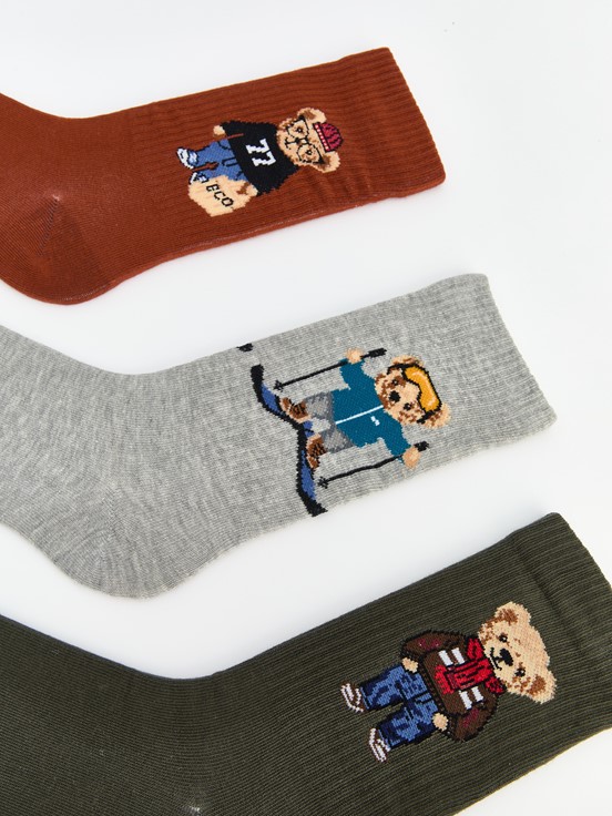 Soket Çorap KARIŞIK RENK İPLİĞİ BOYALI