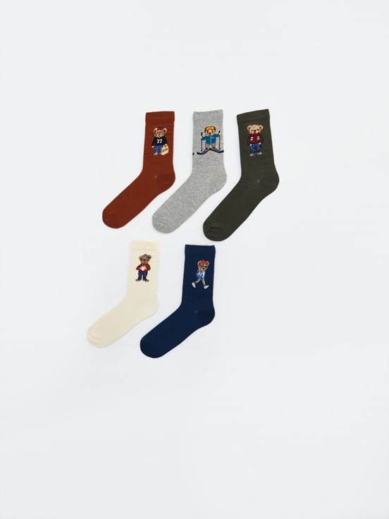 Soket Çorap KARIŞIK RENK İPLİĞİ BOYALI