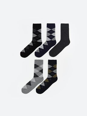 Soket Çorap KARIŞIK RENK İPLİĞİ BOYALI