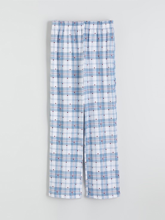 Pijama Takım MAT MAVİ BASKILI