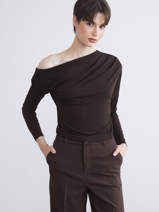 Bluz KOYU KAHVERENGİ