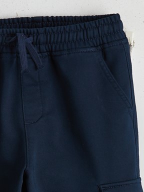 Beli Lastikli Erkek Çocuk Jogger Pantolon YENİ LACİVERT
