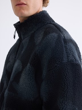 Fermuarlı Sweatshirt SİYAH BASKILI 4