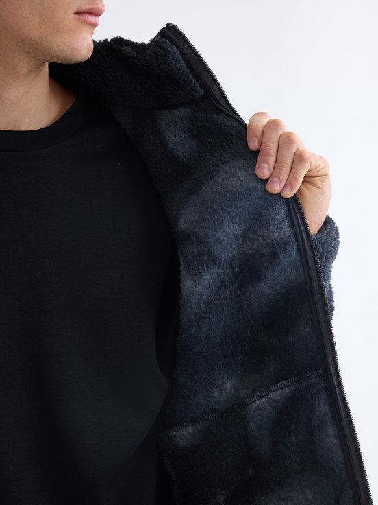 Fermuarlı Sweatshirt SİYAH BASKILI 4