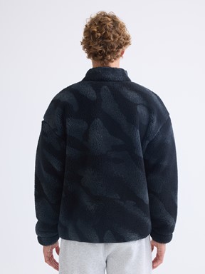 Fermuarlı Sweatshirt SİYAH BASKILI 4