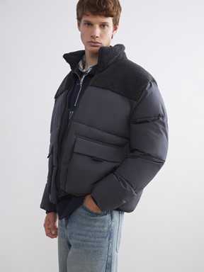 Şişme Mont KOYU GRI