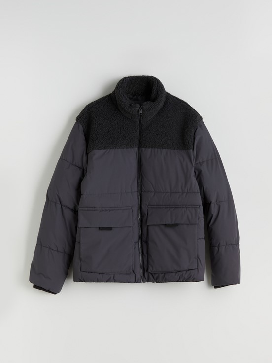 Şişme Mont KOYU GRI