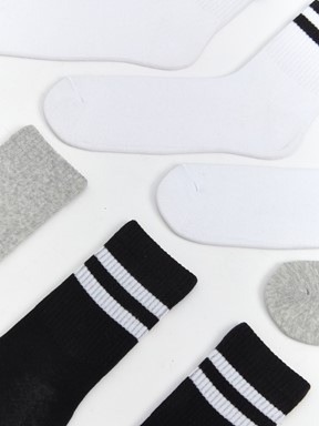 Soket Çorap KARIŞIK RENK İPLİĞİ BOYALI