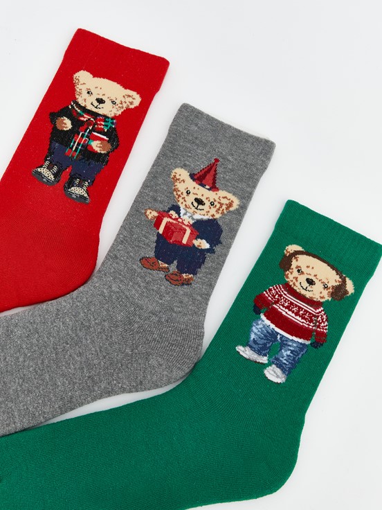 Soket Çorap KARIŞIK RENK İPLİĞİ BOYALI