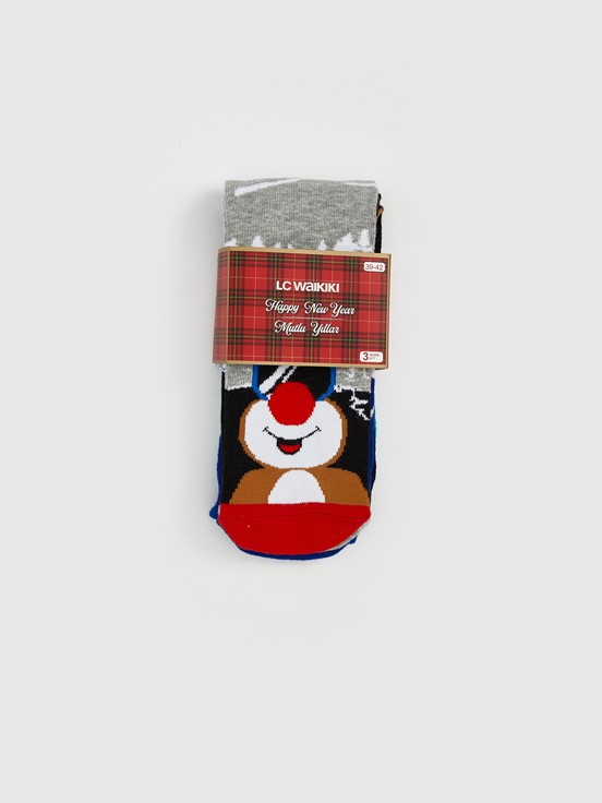 Soket Çorap KARIŞIK RENK İPLİĞİ BOYALI