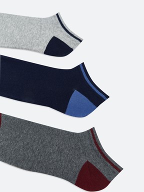 Patik Çorap KARIŞIK RENK İPLİĞİ BOYALI