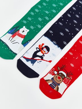 Soket Çorap KARIŞIK RENK İPLİĞİ BOYALI