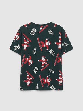 Tişört YEŞİL BASKILI