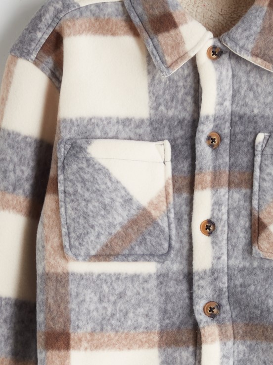 Gömlek Ceket GRİ EKOSELİ