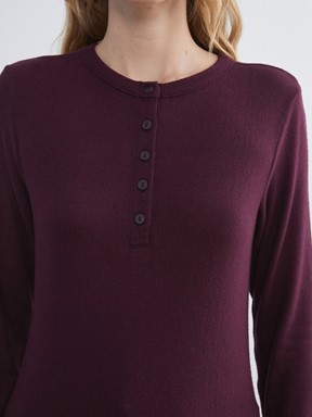 Tişört BORDO MELANJ