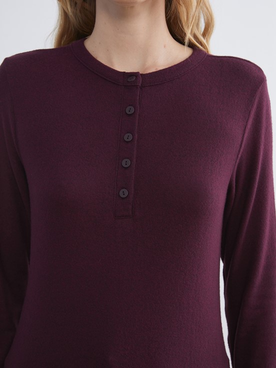 Tişört BORDO MELANJ