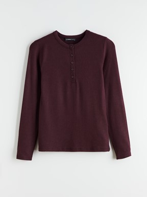 Tişört BORDO MELANJ