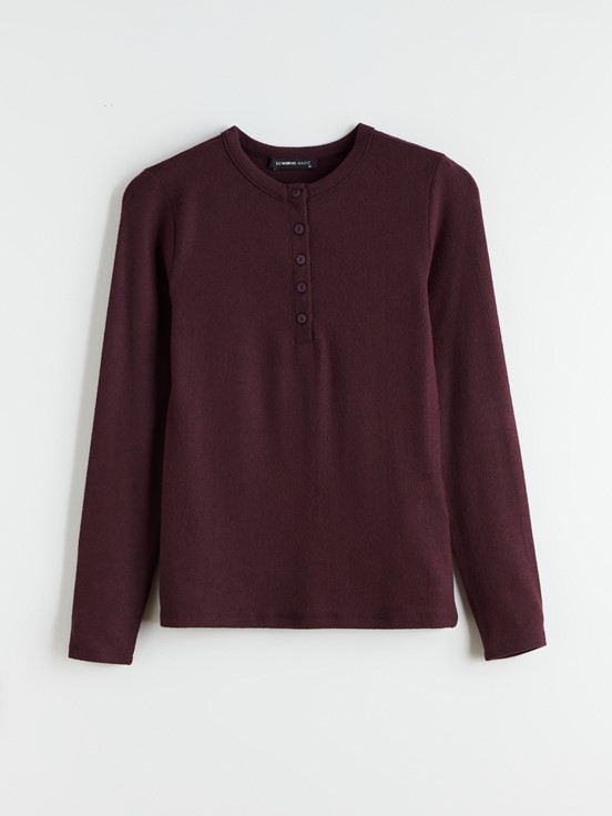 Tişört BORDO MELANJ