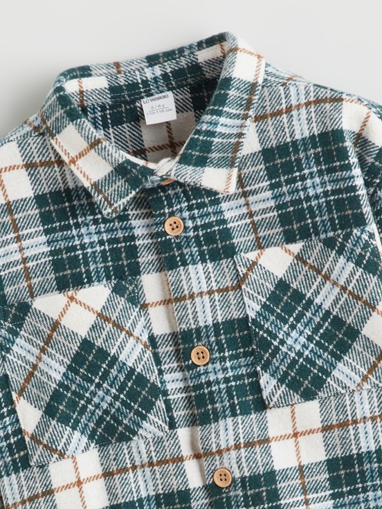 Gömlek KOYU YEŞİL EKOSELİ