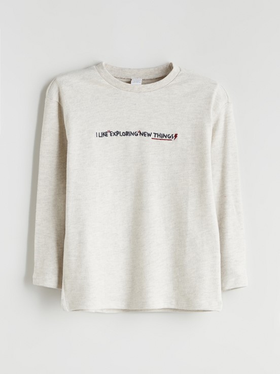 Tişört KIRIK BEYAZ MELANJ